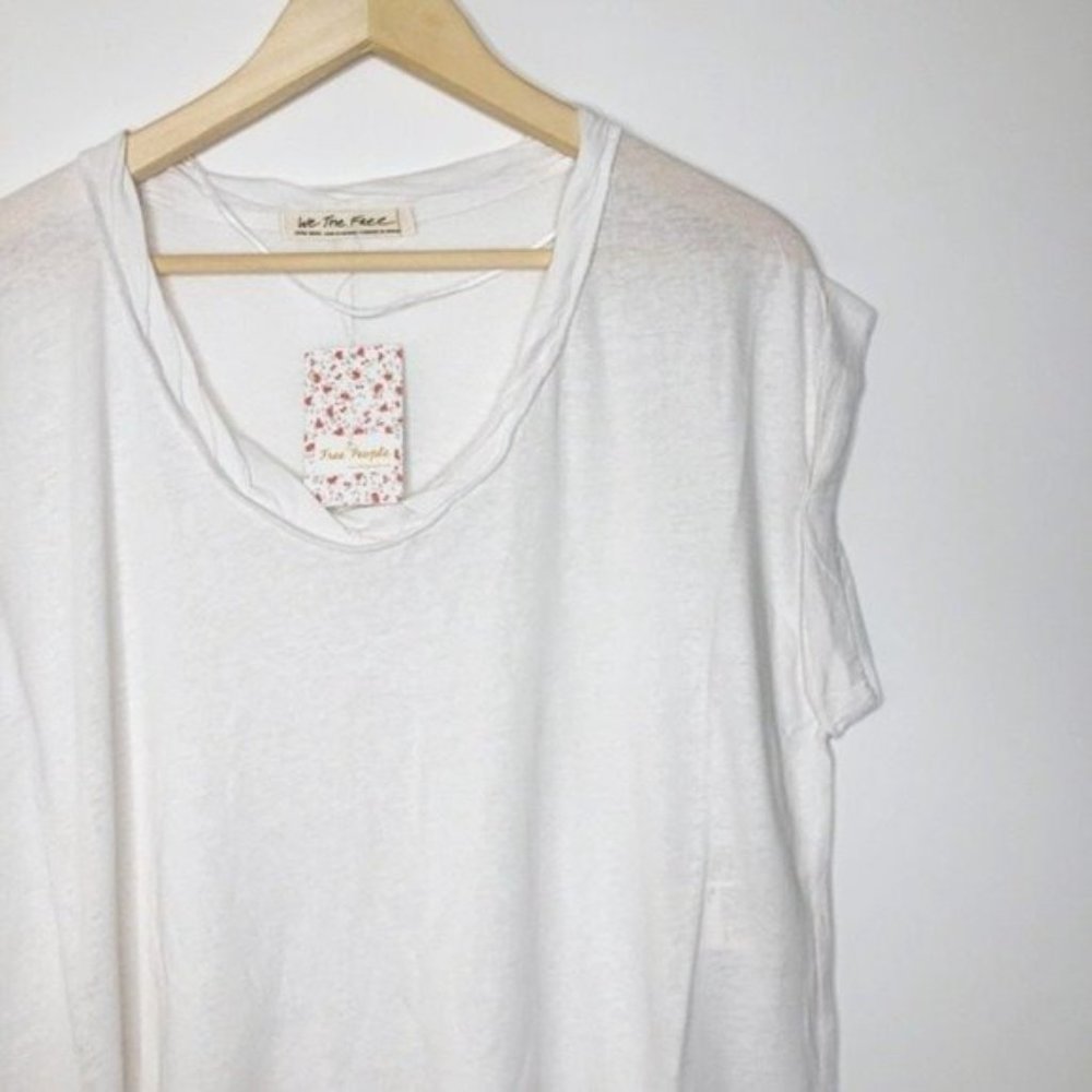 FREE PEOPLE Under The Sun White Tee - Picture 3 of 11